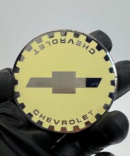Zenith Chevy Gear 2.25 Metal Chip Emblem In Chrome and Gold (Set of 4), US $85.00, image 16