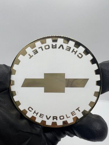 Zenith Chevy Gear 2.25 Metal Chip Emblem In Chrome and Gold (Set of 4), US $85.00, image 24