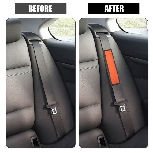 TWO Car Faux Leather Seat Belt Shoulder Pad Safety Strap Neck Mat Universal, US $19.49, image 6