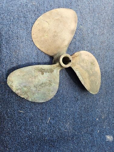Vintage 14 x 10 14LH10 Brass 3 Blades Propeller 1-1/4, US $50.00, image 2