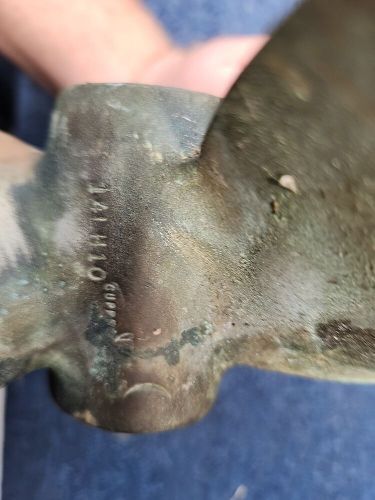 Vintage 14 x 10 14LH10 Brass 3 Blades Propeller 1-1/4, US $50.00, image 4