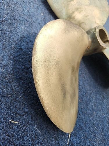 Vintage 14 x 10 14LH10 Brass 3 Blades Propeller 1-1/4, US $50.00, image 7