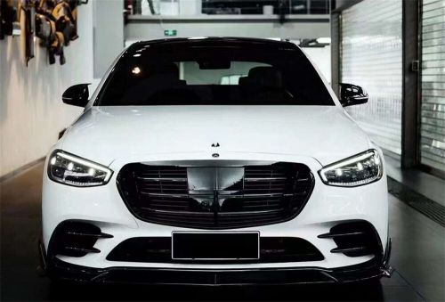 Carbon Fiber For Mercedes S-Class W223 Front Lip Bumper Diffuser Mansy Style, US $499.99, image 4