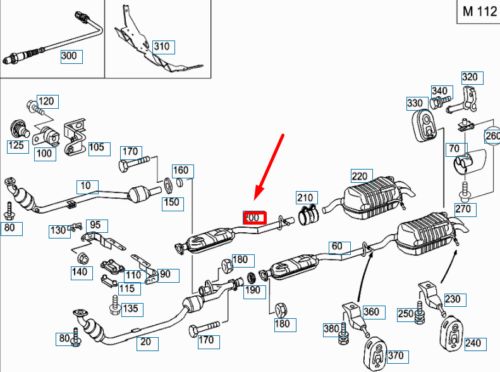 New MERCEDES-BENZ C W204 Central Exhaust Gas Line A203490143564, US $318.70, image 6