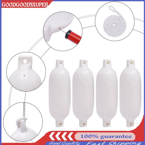 4 Ribbed Marine 5.5" X 20" Boat Fender Bumper Dock Shield Protection w/Air Pump, US $21.28, image 13
