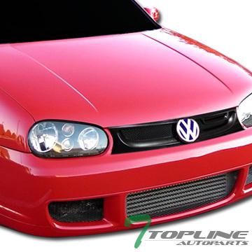 Blk ab-t sport aluminum mesh intake front bumper grill grille 99-04 vw golf mk4