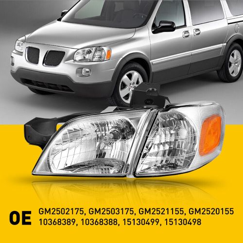 Fit 1997-2005 Chevy Venture 99-05 Pontiac Montana Black Headlights+Corner Signal, US $79.99, image 6