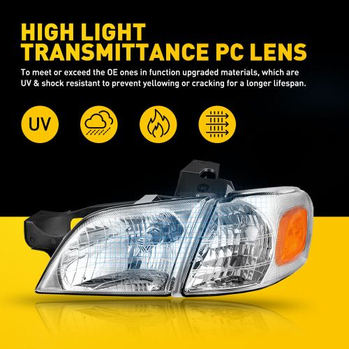 Fit 1997-2005 Chevy Venture 99-05 Pontiac Montana Black Headlights+Corner Signal, US $79.99, image 13