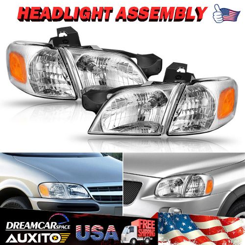 Fit 1997-2005 Chevy Venture 99-05 Pontiac Montana Black Headlights+Corner Signal, US $79.99, image 15