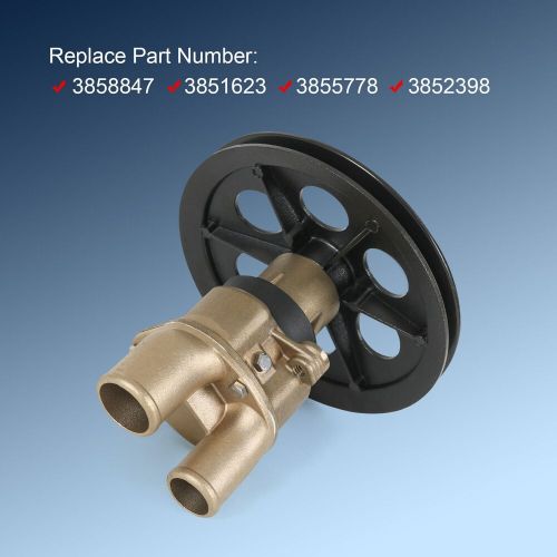 Water Sea Pump 3855778 3852398 For OMC Volvo Penta 6.5" Pulley 3851623 3851623, US $199.97, image 3