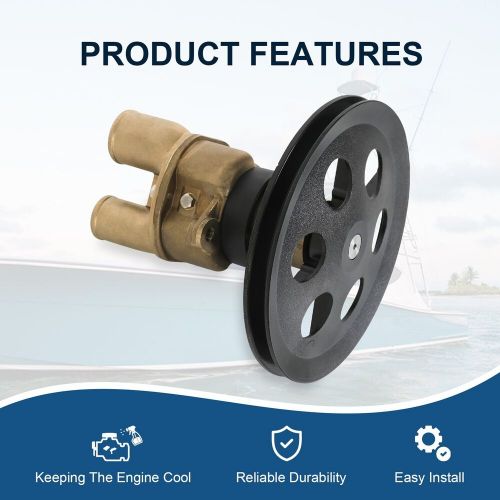 Water Sea Pump 3855778 3852398 For OMC Volvo Penta 6.5" Pulley 3851623 3851623, US $199.97, image 5