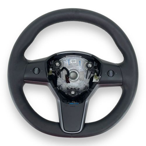 2017-2023 Tesla Model 3 Y Black leather 3 spoke steering wheel OEM 1490214-00-B, US $119.00, image 14