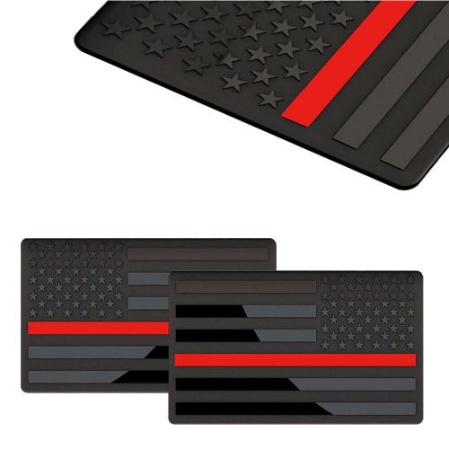 2Pcs USA Flag Metal Sticker Black American Emblem Badge Decal Car Accessories, US $7.99, image 2