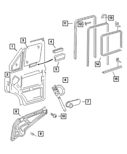 Genuine mopar sill front secondary weatherstrip 5123779aa