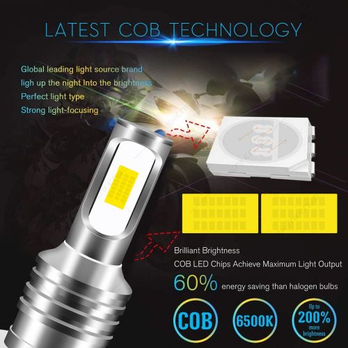 2 h6m bright white led headlight for yamaha rhino 660 700 2004-2011 2012 2013 us