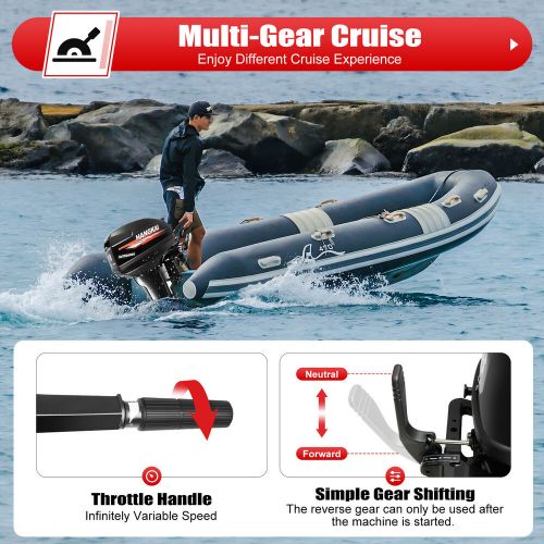 Outboard Motor 2 Stroke 18HP Long Shaft Boat Engine Heavy Duty Water-Cooled, US $1,569.01, image 9