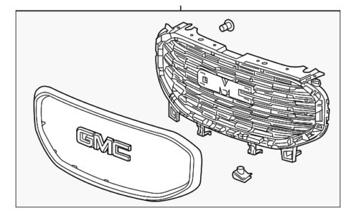 Genuine GM Front Upper Grille 84236083, US $334.81, image 5