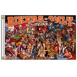 Full throttle saloon bikers flag 3x5' banner bx