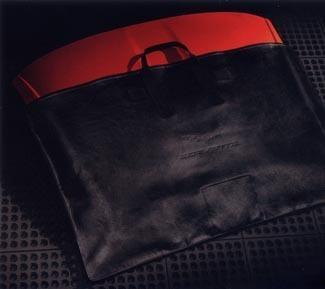 12499749 2005-2013 corvette removable roof panel storage bag crossed flag logo