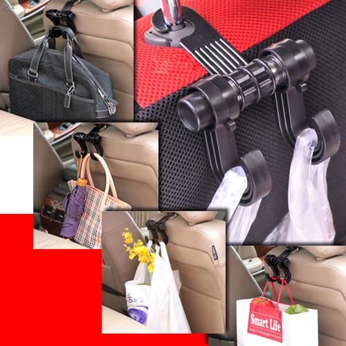 Black universal fit multi-purpose seat back hanger hook fit cars trucks van suvs