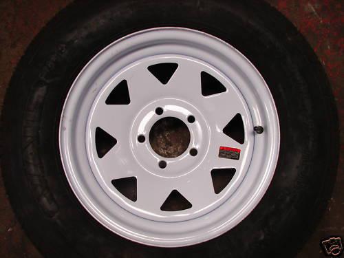 13" boat trailer stock utility 5 lug spoke wheels tires r