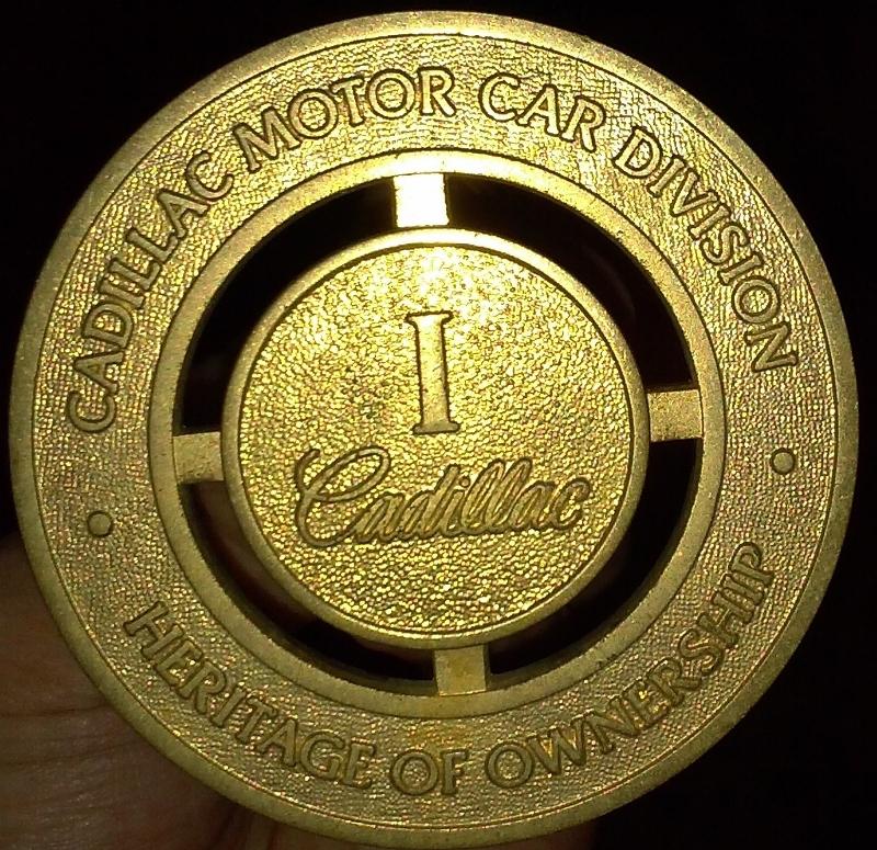 Sell CADILLAC HERITAGE OF OWNERSHIP GRILLE BADGE I BRASS 91 95 99 94 96
