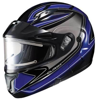 Hjc cl-max 2 electric zader snowmobile helmet blue s sm small modular snow sled