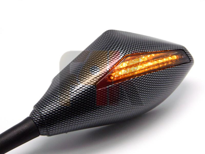 CARBON FIBER LED TURN SIGNALS INTERGRATED RACING REARVIEW MIRRORS SMOKE LENS, US $19.95, image 4