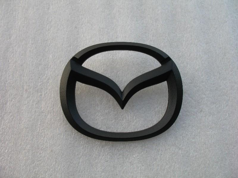 98-02 mazda 626 flat matte black blackout blacked out emblem logo badge sign 