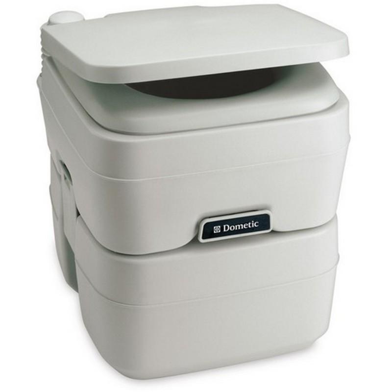 Dometic 965 5-gal platinum portable toilet w/ adult-size seat & lid