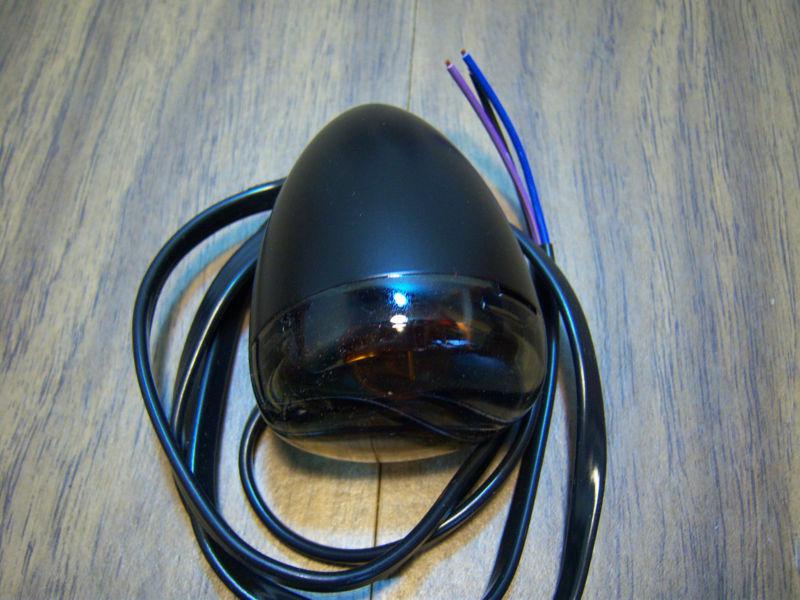 Harley front black turn signal smoke lense night rod special 07-13v-rod 69587-07