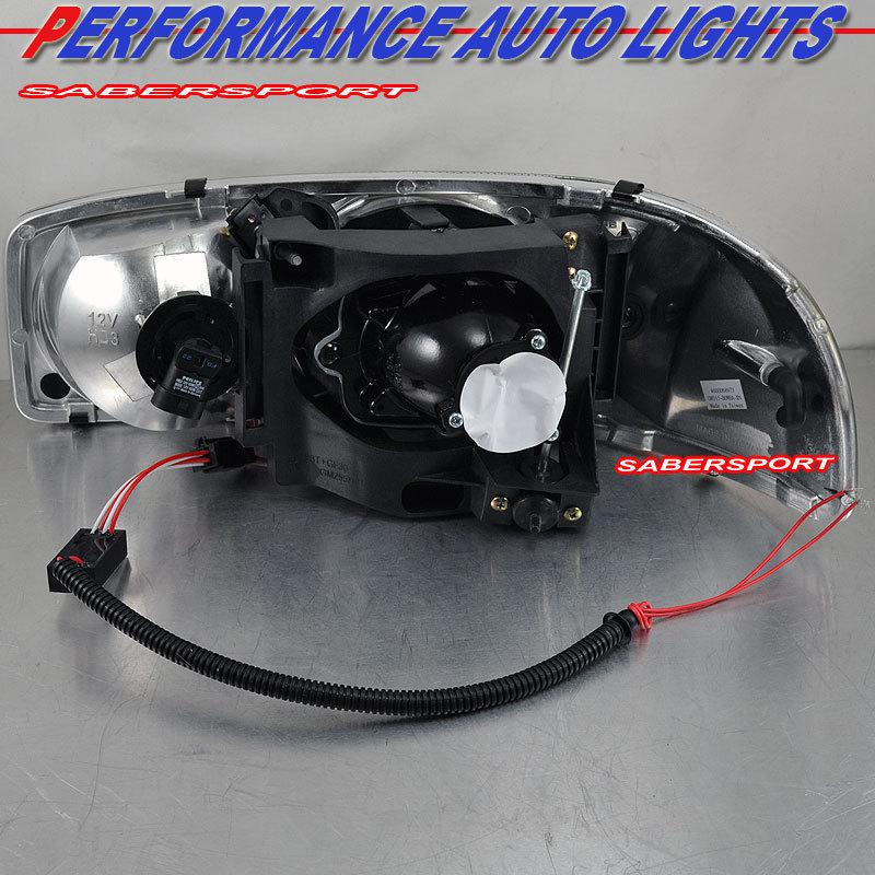 Sell 9904 GMC SIERRA STEPSIDE HALO PROJECTOR HEADLIGHTS + BUMPER
