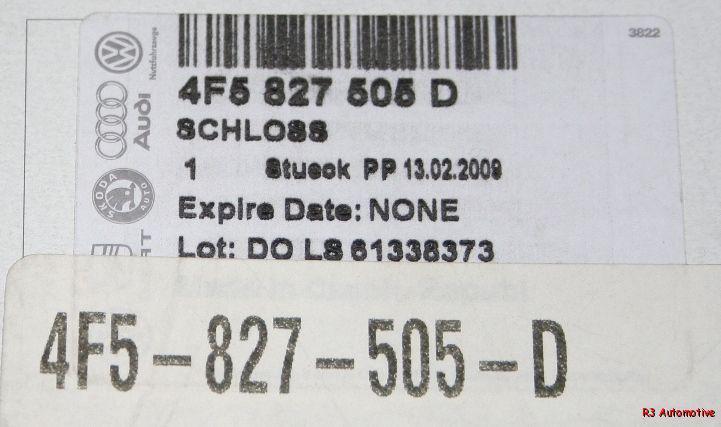 2007 to 2011 vw eos factory oem trunk latch/lock assembly - genuine dealer item
