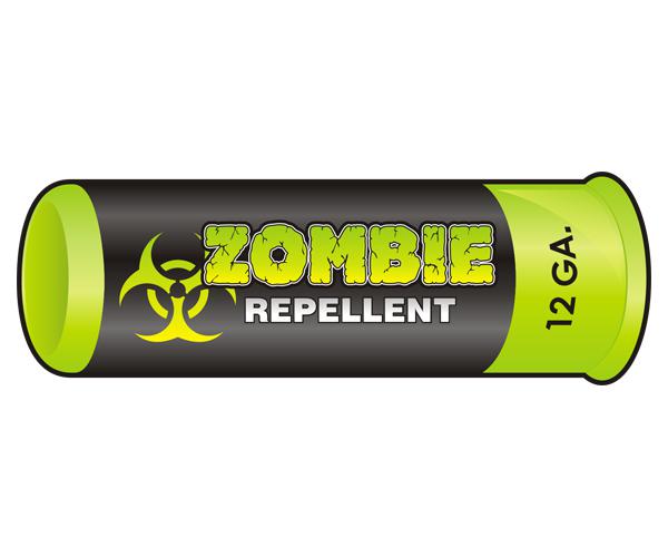 12 ga zombie decal 5"x1.7" shotgun shell gauge ammo vinyl sticker (lh) zu1