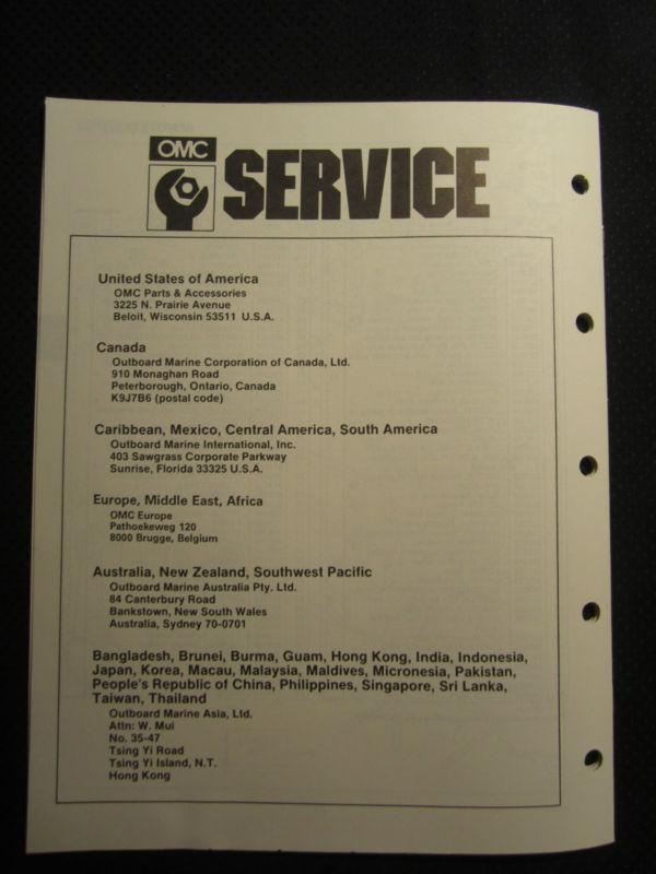 1991 OMC Evinrude Johnson Outboard Motor 125 HP Commercial Parts Catalog Manual, US $8.95, image 4