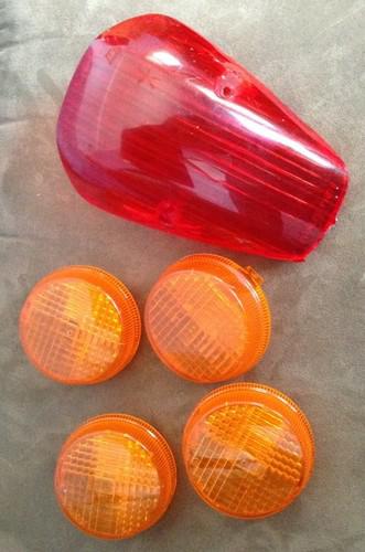 Set of 5  lens covers signal and break original off 2002 honda vtx 1800