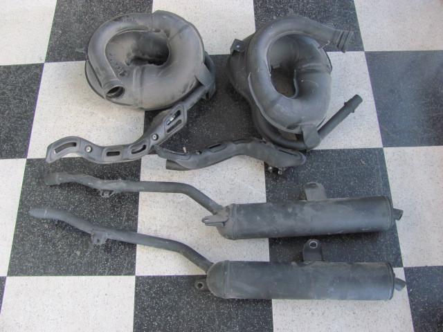 Yamaha banshee exhaust take offs complete with out bolts .