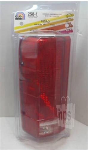 Glo brite 258-1 replacement lh tail light for ford pickup, bronco 1980-1986