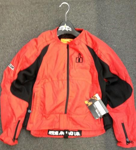 Icon merc textile jacket red & black size m