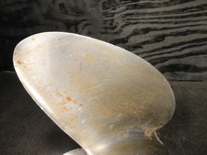 USED OMC 14 3/4 x 19p COBRA SX 19 SALINE STAINLESS STEEL PROPELLER BOAT PROP, US $99.50, image 3