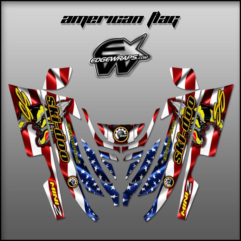 Ski doo mini z, 98-02 custom graphics kit -  american flag