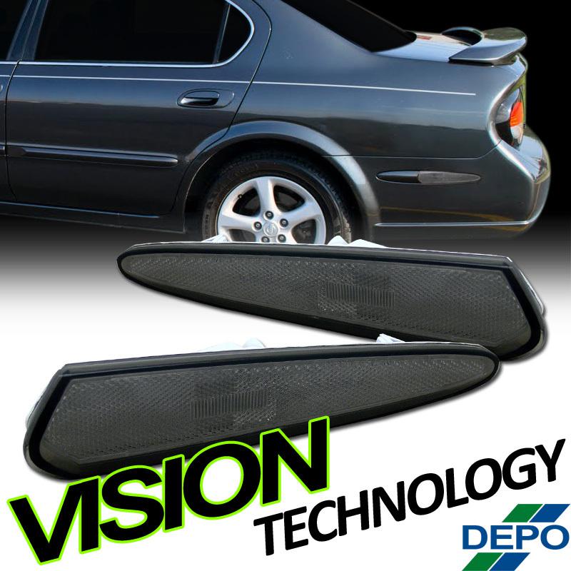 Depo chrome housing smoked lens rear bumper lights 2000-2003 nissan maxima sedan