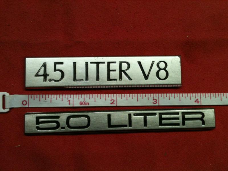Cadillac 4.5l engine  emblem name plate 