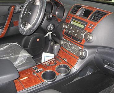 Toyota highlander interior wood dash trim kit set 2008 2009 2010 2011 2012 2013