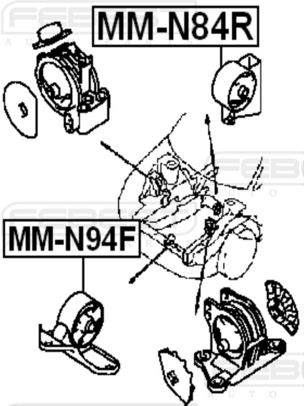 FRONT ENGINE MOUNT - Febest # MM-N94F, US $30.95, image 2