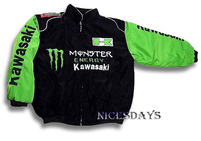 Men's gift yamaha ninja motorcycle superbike racing sport pit crew jacket sz l