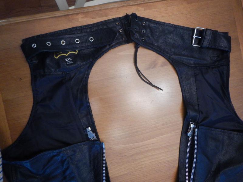 Ladies Leather Motorcycle Chaps, US $50.00, image 3