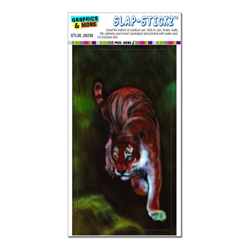 Paintstrokes tiger orange - slap-stickz™ car window locker bumper sticker