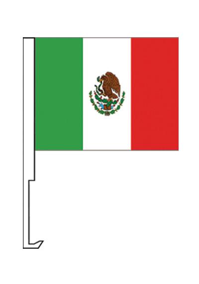 Mexico car window roll up flag w/pole jx