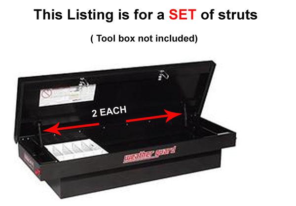Set nitro-prop strut lid rod repl weather guard saddle box toolbox 136, 156, 158